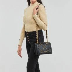 Promo 👏 Guess ABEY BC CROSSBODY FLAP Besaces / Sacs bandoulière Couleur Noir 🌟 -Guess Soldes Boutique 22579486 500 H