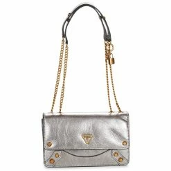 Grosses soldes 😉 Guess AMANTEA CONVERTIBLE XBODY FLAP Besaces / Sacs bandoulière Couleur Argenté ⭐