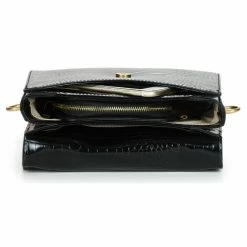 Promo 🌟 Guess RETOUR TOP HANDLE FLAP Besaces / Sacs bandoulière Couleur Noir 😀 -Guess Soldes Boutique 22579508 500 G