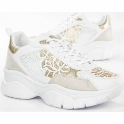 Bon marché ⭐ Guess Chunky gold floral Baskets mode Couleur Blanc 💯 10 Bon marché ⭐ Guess Chunky gold floral Baskets mode Couleur Blanc 💯 -Guess Soldes Boutique 22594727 500 C