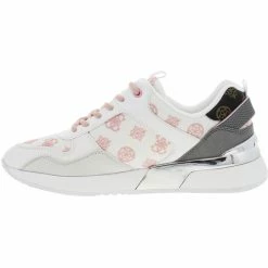 Offres 😀 Guess Baskets basses Metz Baskets mode Couleur Blanc rose marron gris argenté 🧨 -Guess Soldes Boutique 22684059 500 C