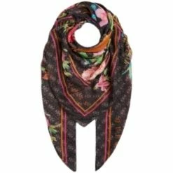 Sortie 👏 Guess Foulard Femme Ref 56462 Noir 130*130 cm Accessoires textile Couleur Noir ✔️