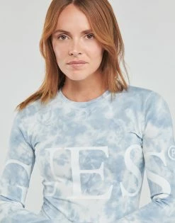 Budget 😍 Guess LS GUESS LOGO Autres types de lingerie Couleur Blanc / Bleu 🎉 -Guess Soldes Boutique 22798828 500 E