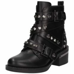Meilleure affaire ✔️ Guess Bottes Femme Biker Fancey Noir Bottes Couleur Noir 💯 -Guess Soldes Boutique 22992637 500 E
