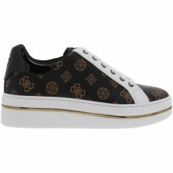 Budget 👏 Guess Baskets semelle plateforme Baskets mode Couleur Noir damier beige 🎁