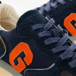 Top 10 🎁 Guess Made leather Baskets mode Couleur Bleu ⌛ -Guess Soldes Boutique 23254377 500 D