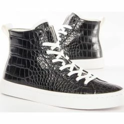 Top 10 😉 Guess Elga high top Baskets mode Couleur Noir ✔️ -Guess Soldes Boutique 23280577 500 C