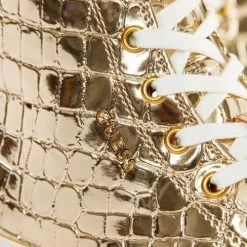 Meilleure vente 🎉 Guess Elga gold Baskets mode Couleur Doré 👍 -Guess Soldes Boutique 23280583 500 E