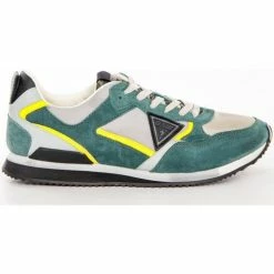 Meilleure affaire ✔️ Guess Classic logo triangle Baskets mode Couleur Vert 🎉