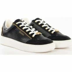 De gros 🔔 Guess Vizele Baskets mode Couleur Noir 🎉 -Guess Soldes Boutique 23321295 500 B
