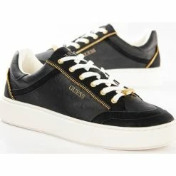 De gros 🔔 Guess Vizele Baskets mode Couleur Noir 🎉 -Guess Soldes Boutique 23321295 500 C