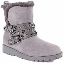 Promo 😍 Guess Bottines Femme Leesa Gris Bottes Couleur Gris 👏