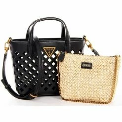 Promo 🛒 Guess Mini cabas aqua Besaces / Sacs bandoulière Couleur Noir 😉