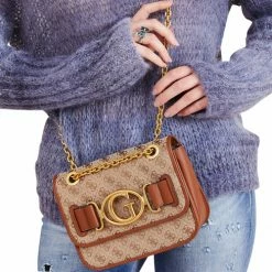 Promo 😍 Guess 128546VTPE22 Besaces / Sacs bandoulière Couleur Marron ⭐ -Guess Soldes Boutique 23497026 500 D