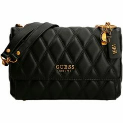 Sortie ⌛ Guess Sac matelassé Besaces / Sacs bandoulière Couleur Noir ✔️