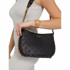 Le moins cher 🔔 Guess Sac Besaces / Sacs bandoulière Couleur Noir 🎉 -Guess Soldes Boutique 23705012 500 C