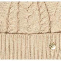 Vente flash 🛒 Guess Bonnet pompon Accessoires textile Couleur Écru 🛒 -Guess Soldes Boutique 23820227 500 C