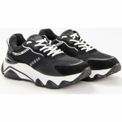 Grosses soldes ⌛ Guess Clea B&W Baskets mode Couleur Noir 🔥 -Guess Soldes Boutique 23950350 500 B