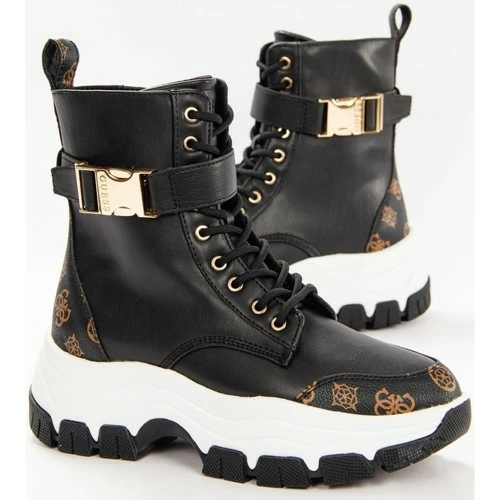 Meilleure vente 🧨 Guess Classic logo 4g Bottines / 🥾 Boots Couleur Noir ✔️ 5 Meilleure vente 🧨 Guess Classic logo 4g Bottines / 🥾 Boots Couleur Noir ✔️ – Image 3