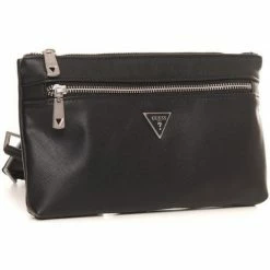 Promo 😉 Guess HMCERT P2276 Besaces / Sacs bandoulière Couleur Noir 🤩 -Guess Soldes Boutique 23979698 500 B