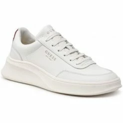 Meilleure vente 🎉 Guess FM7DOL FAB12 - DOLO-WHIRE Baskets mode Couleur Blanc 😍