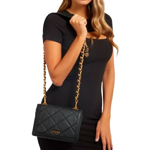 Remise 👍 Guess Abey surpiqué Besaces / Sacs bandoulière Couleur Noir 💯 4 Remise 👍 Guess Abey surpiqué Besaces / Sacs bandoulière Couleur Noir 💯 – Image 2