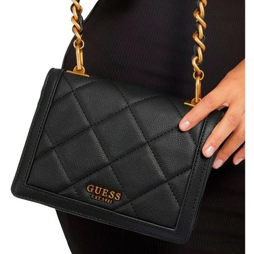 Remise 👍 Guess Abey surpiqué Besaces / Sacs bandoulière Couleur Noir 💯 5 Remise 👍 Guess Abey surpiqué Besaces / Sacs bandoulière Couleur Noir 💯 – Image 3