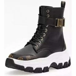 Nouveau 👏 Guess Basket montante FL8BKZELLE12 bikerz boucle Bottines / 🥾 Boots Couleur Noir ✔️