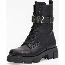Meilleure vente 🤩 Guess Bottines FL8MDXELE10 Madox lettrage logo Bottines / 🥾 Boots Couleur Noir 🔥