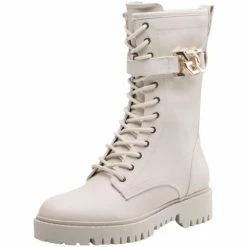 Vente flash ⌛ Guess Bottines Ref 58230 Cream Bottines / 🥾 Boots Couleur Ecru ❤️