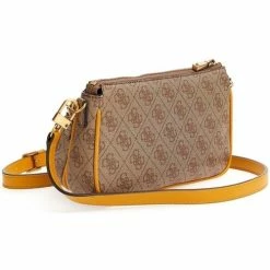 Meilleure vente 🔥 Guess Sac bandoulière Ref 58283 LEY 24*13*4,5 cm Besaces / Sacs bandoulière Couleur Marron 🎉 -Guess Soldes Boutique 24318921 500 B