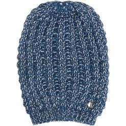 Top 10 ✨ Guess Bonnet en Maille motif Bicolore Bleu Accessoires textile Couleur Bleu 🎉