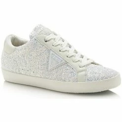 Coupon 👍 Guess Baskets Femme 👟 Sneakers Pailletées Vega Blanc Baskets mode Couleur Blanc 🧨